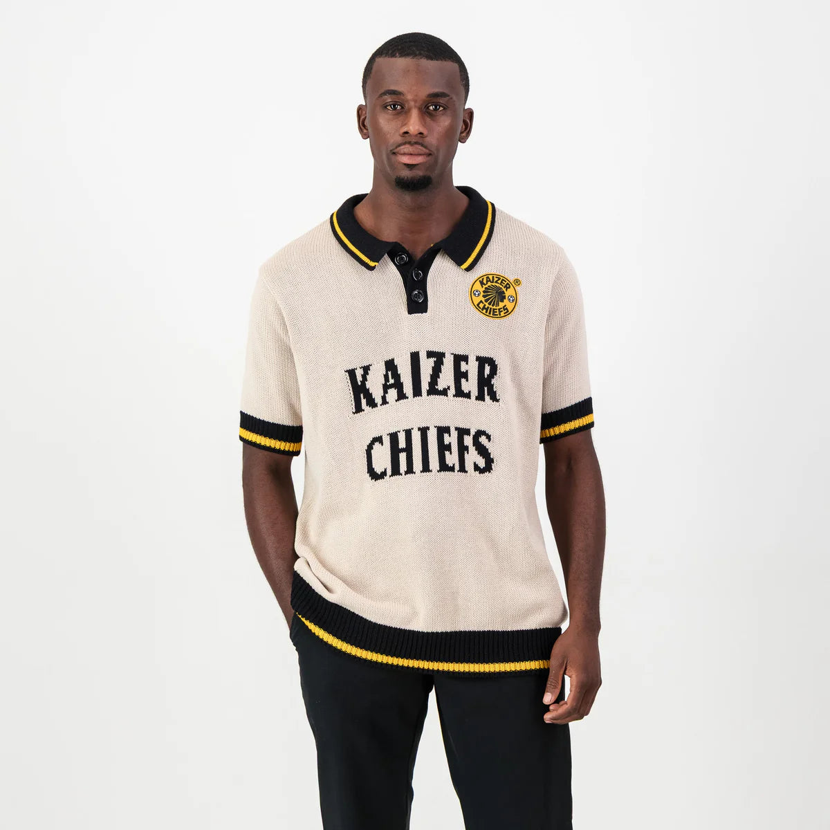Kaizer Chiefs SS knitted jersey-Ivory