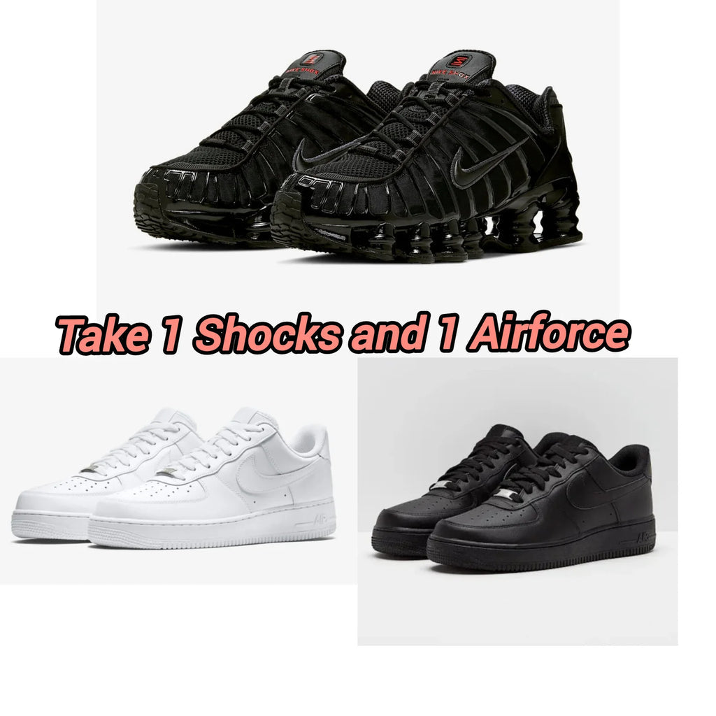 Nike Shox Black & Nike Airforce 1 Combo Deal